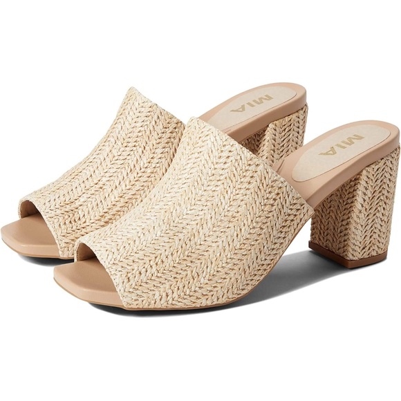 MIA Shoes - MIA Noirel Natural Heeled Sandals